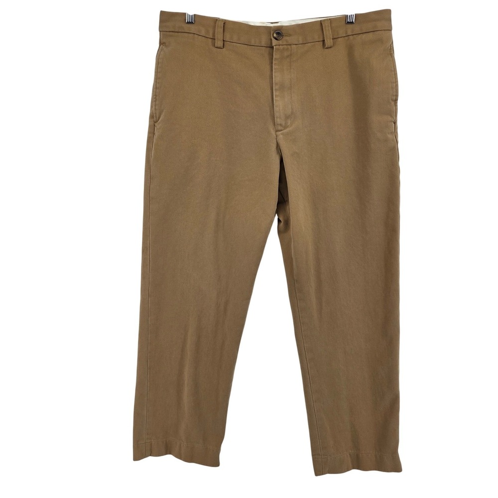 LL Bean Classic Fit Mens Size‎ 38 Cotton Khaki Chino Pants Flat Front